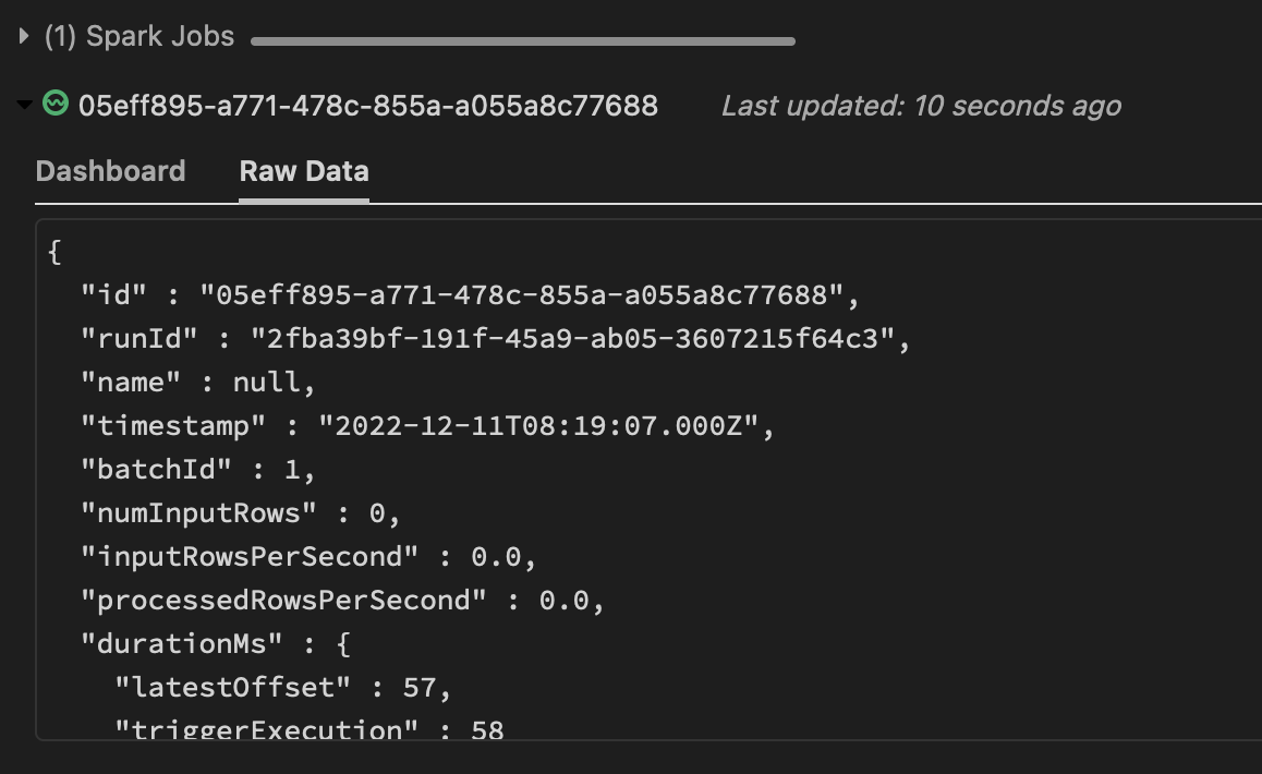 Streaming process running on Databricks